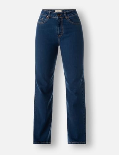 INKD Women's Wide Leg Jeans - High Rise|Enzyme Wash|Classic 5 Pocket Styling (Inkss24Wjn-407-Denim Delight-32) - Image 5