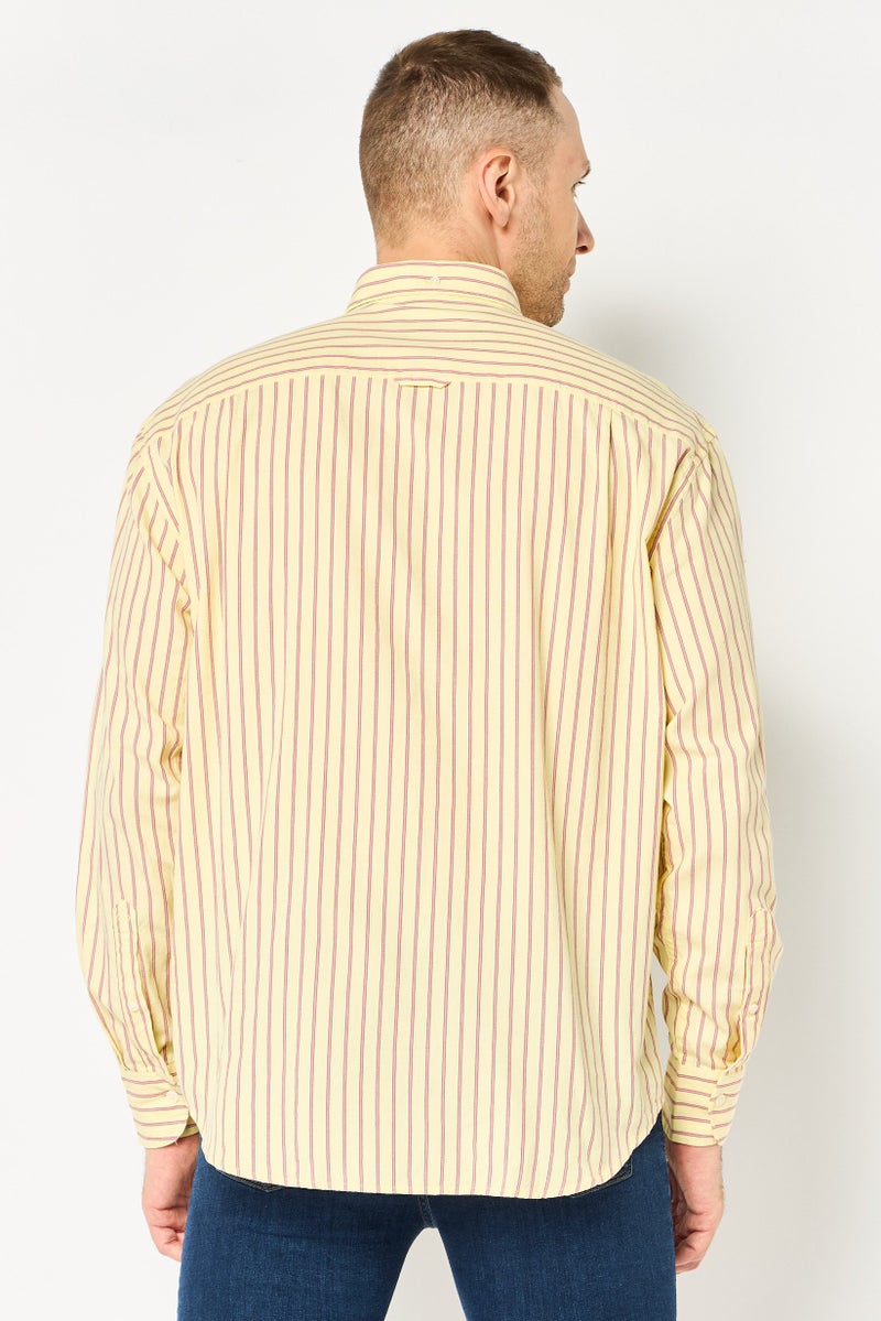 GANT Men Relaxed Fit Stripe Long Sleeve Casual Shirt, Multicolor - Image 4