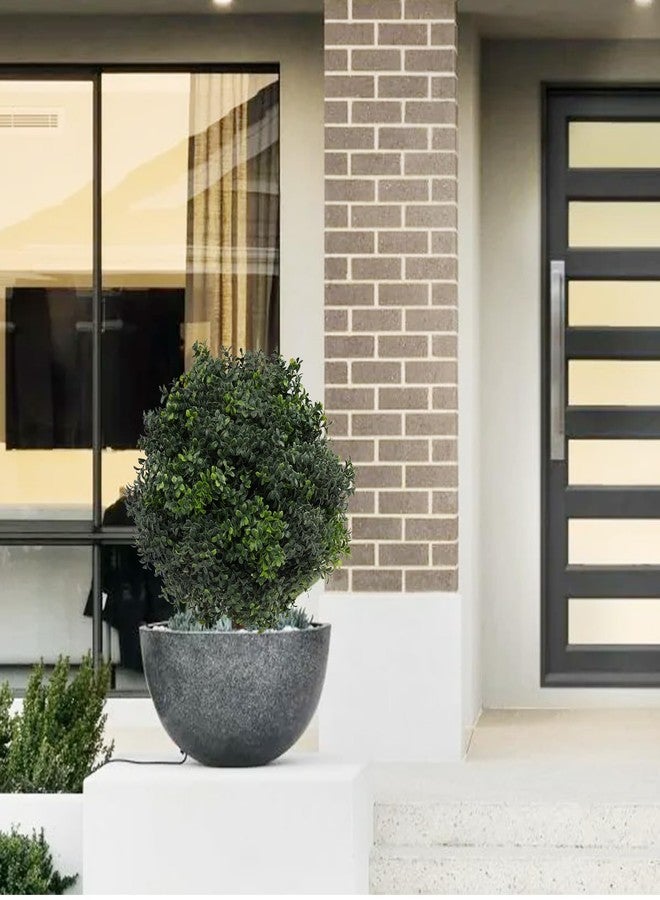 Silk Tree Warehouse مستودع شجرة الحرير، شجيرة زينة خارجية اصطناعية على شكل كرة من خشب البقس، بطول قدمين، مزروعة في أصيص، مقاومة للأشعة فوق البنفسجية، من إنتاج باجاري - Image 5