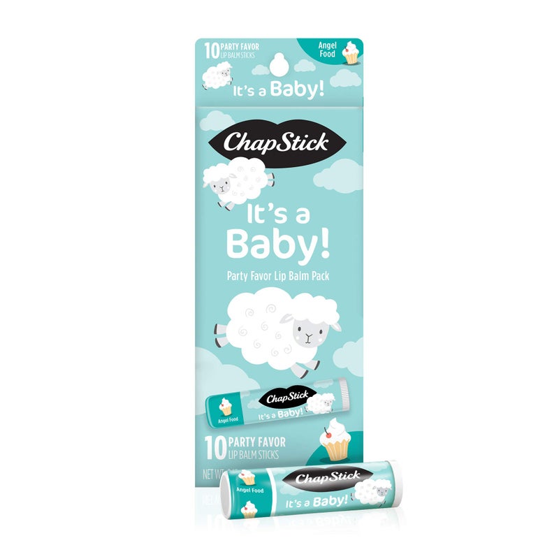Chapstick Party Favor Lip Balm Gift Pack It's a Baby 10 sticks 0.15 oz each, Cream White - Image 1