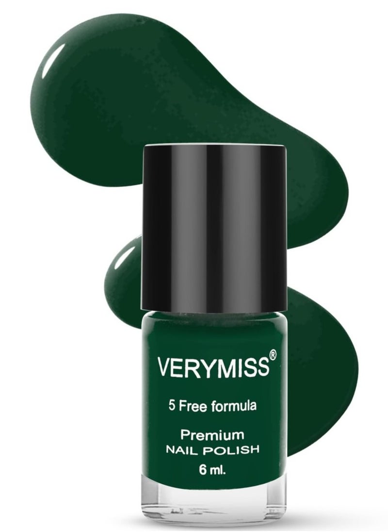 VERYMISS - Premium Glossy  Forest Green  Nail Polish 6ml   Smooth Application Quick Drying   Paraben Free Ultra Long Lasting Nail Paints  Pack of 1 - Image 1