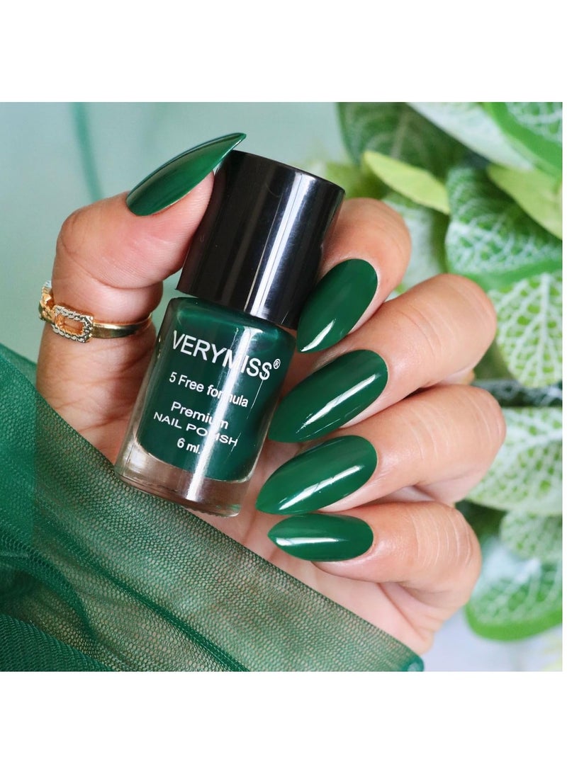VERYMISS - Premium Glossy  Forest Green  Nail Polish 6ml   Smooth Application Quick Drying   Paraben Free Ultra Long Lasting Nail Paints  Pack of 1 - Image 1