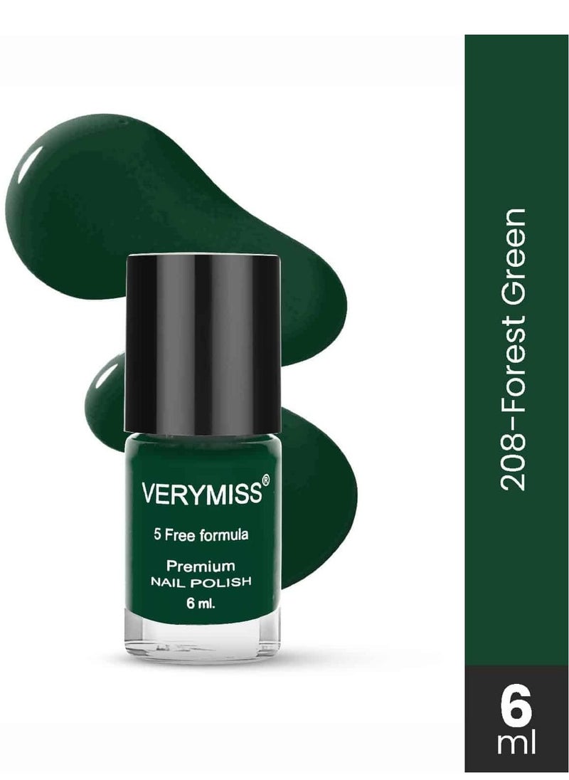VERYMISS - Premium Glossy  Forest Green  Nail Polish 6ml   Smooth Application Quick Drying   Paraben Free Ultra Long Lasting Nail Paints  Pack of 1 - Image 1
