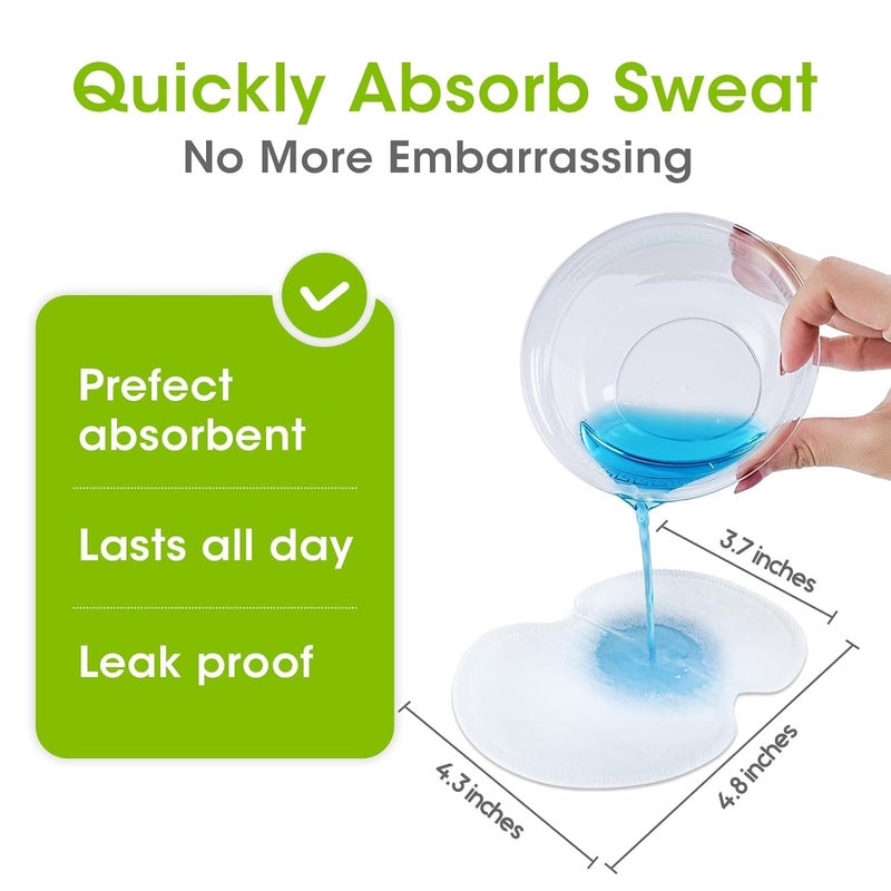 Premium Underarm Sweat Pads - [40 PCS] for Men and Women - Extra Adhesive, Invisible, Comfortable, Disposable Armpit Shields for Hyperhidrosis Protection - Image 4