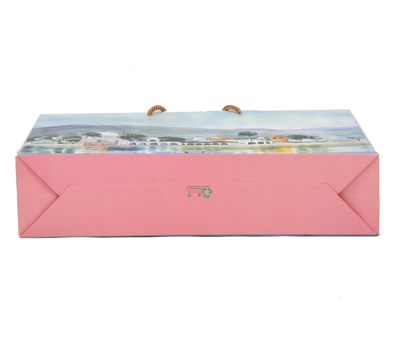 PPJ ® - WEDDING SWAN PAIR MAHAL PAINTING (30 Pcs.) (WEDDING) PAPER CARRY BAG, 17 Inch X 13 Inch X 4 Inch for DIWALI/WEDDING/FUNCTION/BIRTHDAY/RETURN GIFTS/CHRISTMAS/GIFT BAGS/GIFT COVERS (Pack of 30) - Image 4