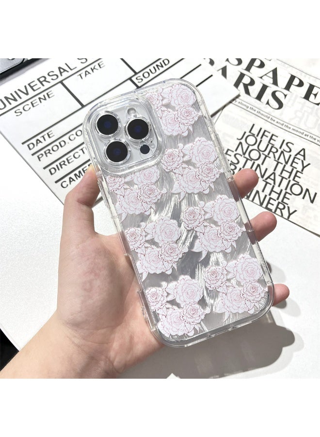 NIBEMINENT High End Flowers Protective TPU Case Cover For iPhone 15 Clear - Image 1