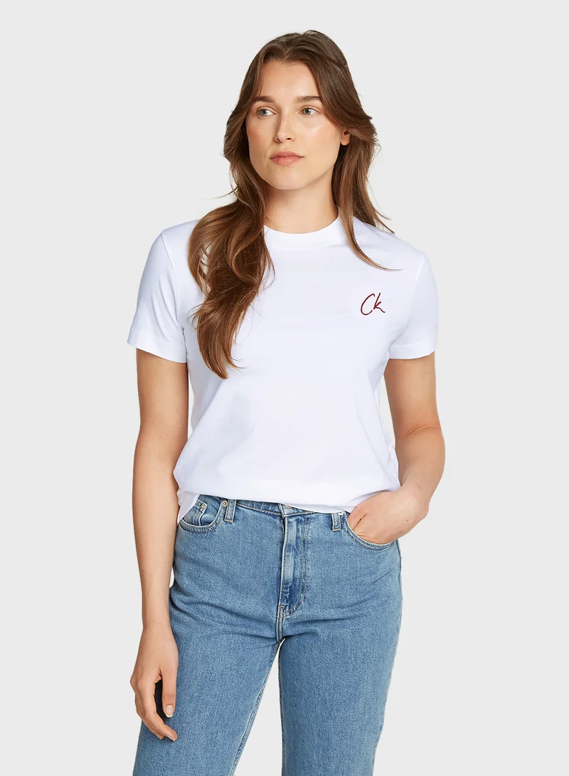 Calvin Klein Jeans Embroidered Ck Regular Tee