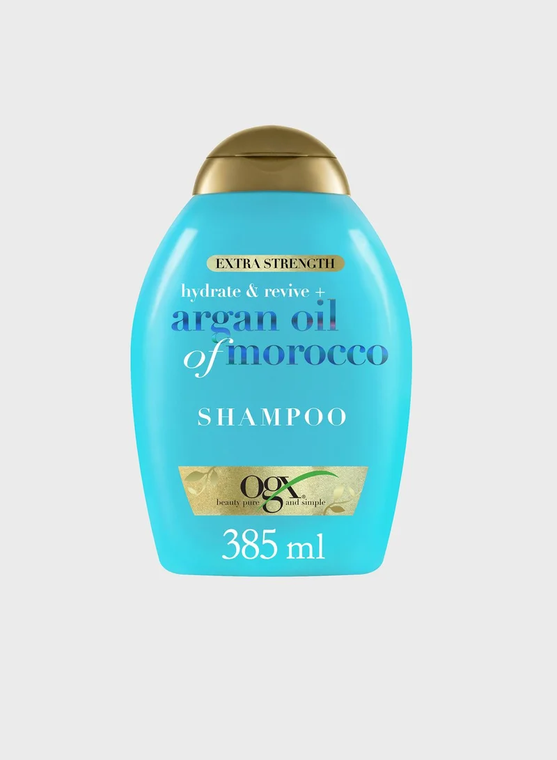Ogx OGX Shampoo, Extra Strength Hydrate & Revive+ Argan Oil of Morocco, New Gentle and PH Balanced Formula, 385ml