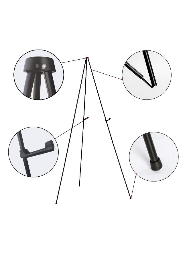 Easel Stand for Display Wedding Sign Poster 63 Inches Tall - with Bag Collapsible  Portable - Adjustable Height - Sturdy Metal Tripod - Non-Slip Rubber Bottom Ideal for Events Presentations - Image 2