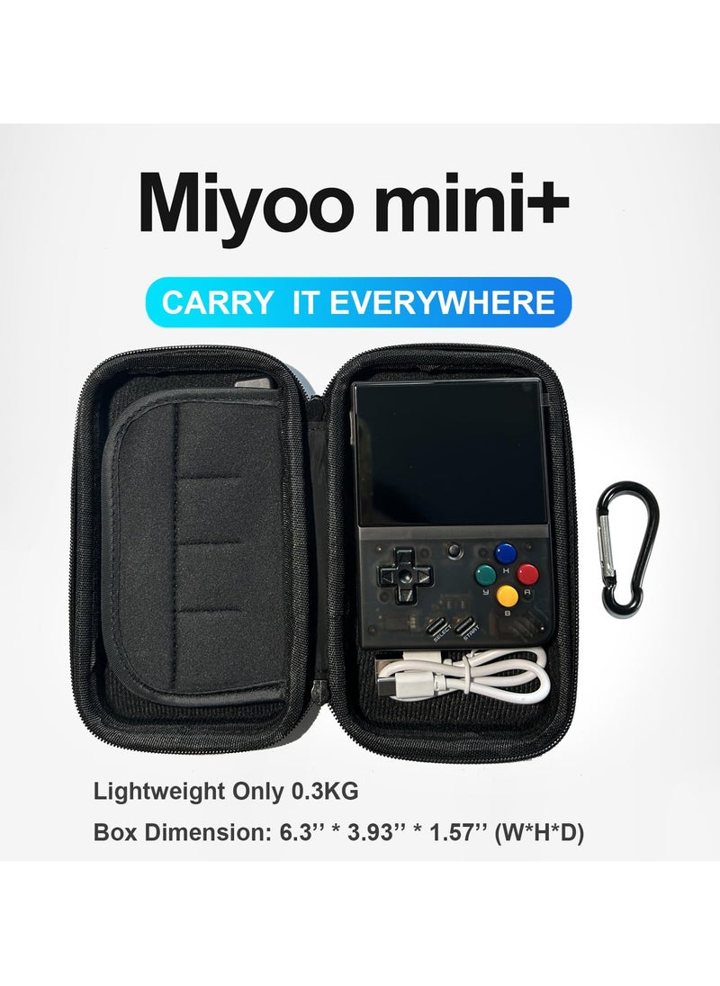 Miyoo - Mini Plus Handheld Game Console, with Dedicated Storage Case, 3.5 Inch IPS 640x480 Screen, 64G/128G TF Card with 10,000+ Games, 3000mAh 7+Hours Battery, Support Wireless Network (Black 128G) - Image 1