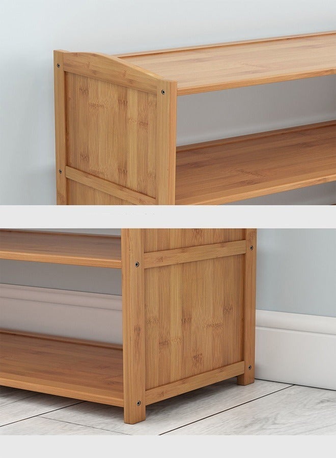 fashionhome 4-Tiers Bamboo Shoe Rack Organizer Shoe Cabinet Display Storage Rack for Entryway and Living Room Furniture 70x25x66 cm  - Image 3