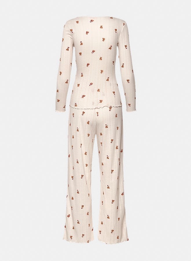 hunkemoller PJ LS POINTELLE BEAR - Image 3