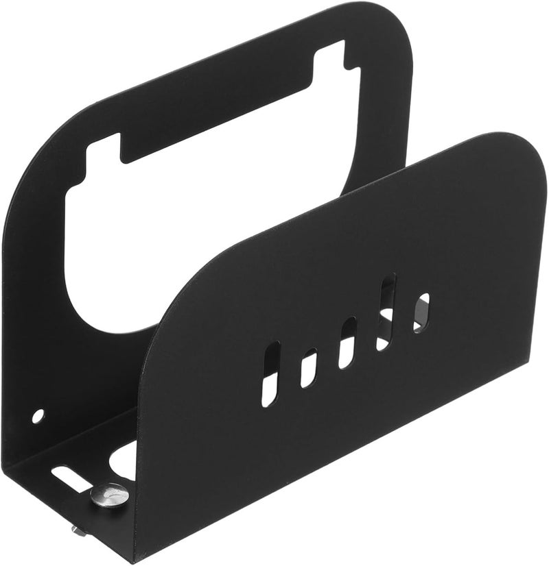 YARNOW Wall-Mounted Scale Storage Rack, Moisture Resistant Small Space Organizer with No-Drill Installation, Multipurpose Holder for Bathroom and Bedroom Scales, Rental Safe Matte Black - Image 1