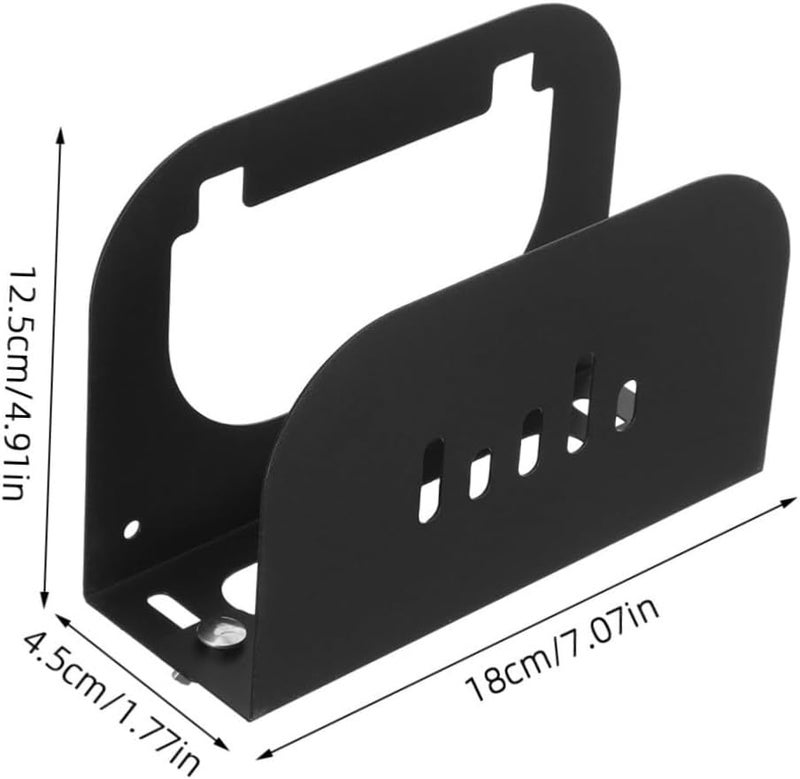 YARNOW Wall-Mounted Scale Storage Rack, Moisture Resistant Small Space Organizer with No-Drill Installation, Multipurpose Holder for Bathroom and Bedroom Scales, Rental Safe Matte Black - Image 3