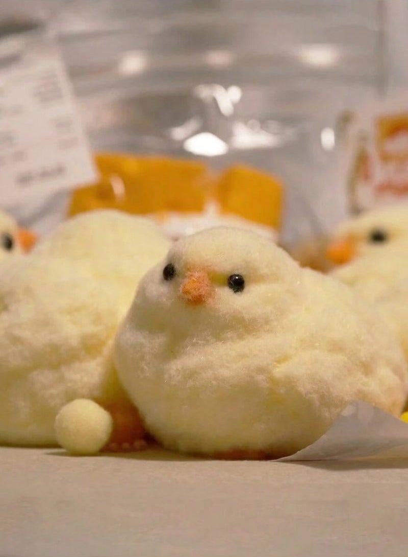 Haidue 3Pcs Handmade Ultra-Soft Chick Squeeze Toy - Squishy Rubber Chicken Stress Relief  Perfect for Desk Decoration & Relaxation  Ideal For Students  Office Workers  And Home Decor - Image 5