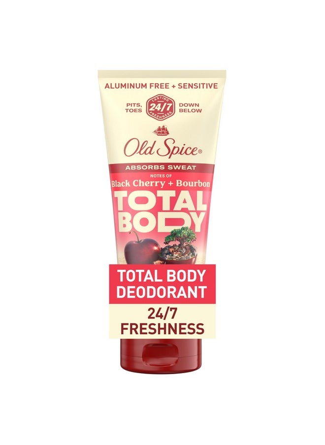 Old Spice - Old Spice Whole Body Deodorant for Men, Total Body Deodorant, Black Cherry + Bourbon Scent, Aluminum Free Deodorant Cream for 24/7 Freshness // Dermatologist Tested Whole Body Deodorant, 3.0 oz - Image 1