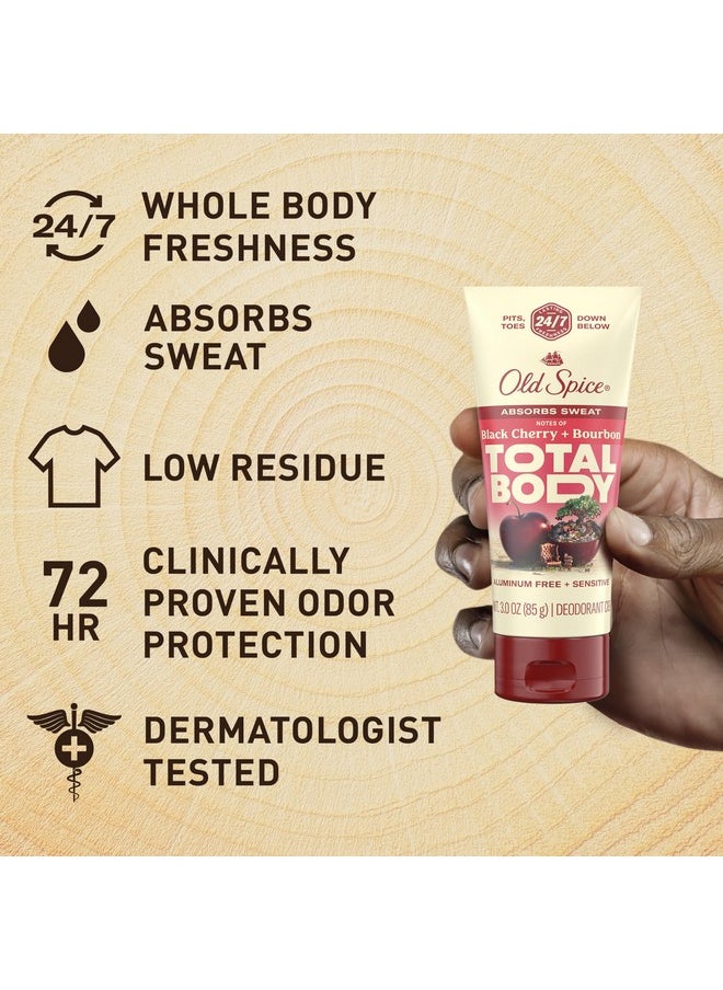 Old Spice - Old Spice Whole Body Deodorant for Men, Total Body Deodorant, Black Cherry + Bourbon Scent, Aluminum Free Deodorant Cream for 24/7 Freshness // Dermatologist Tested Whole Body Deodorant, 3.0 oz - Image 1