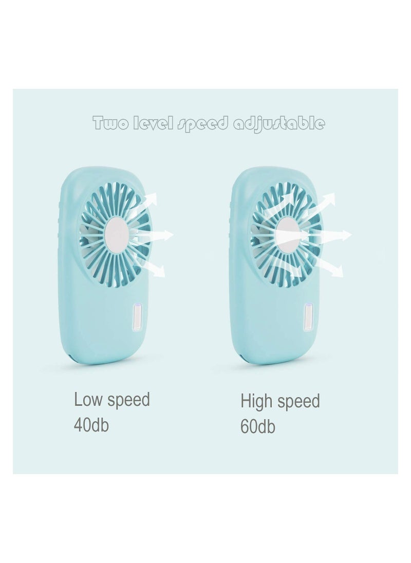 Excefore - Handheld Fan Mini Fan Powerful Small Personal Portable Fan Speed Adjustable USB Rechargeable Eyelash Fan Personal Handheld USB Fan for Outdoor Room Hand Fan for Camping Office Travel - Image 1