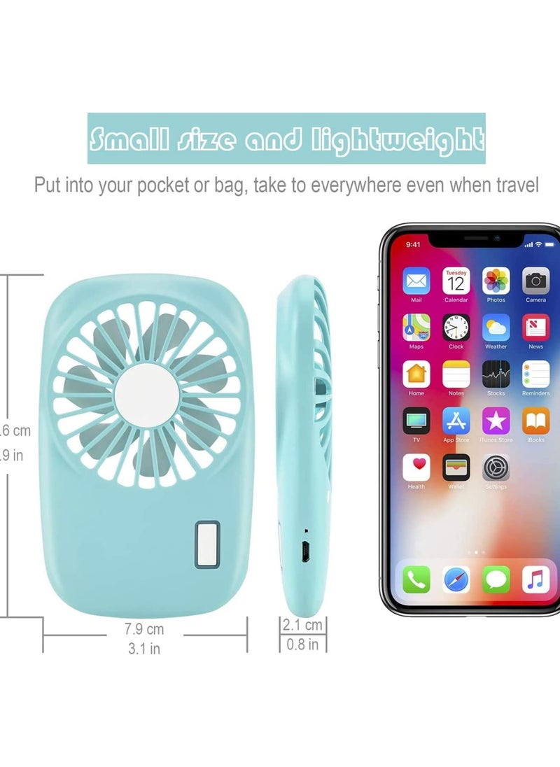 Excefore - Handheld Fan Mini Fan Powerful Small Personal Portable Fan Speed Adjustable USB Rechargeable Eyelash Fan Personal Handheld USB Fan for Outdoor Room Hand Fan for Camping Office Travel - Image 1