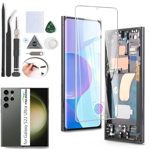 YWLRONG Display for Samsung Galaxy S23 Ultra OLED Screen Replacement LCD Touch Screen Digitizer Assembly for Samsung Galaxy S23 Ultra SM-S918U S918U1 with Tools(Support Fingerprint - Image 1