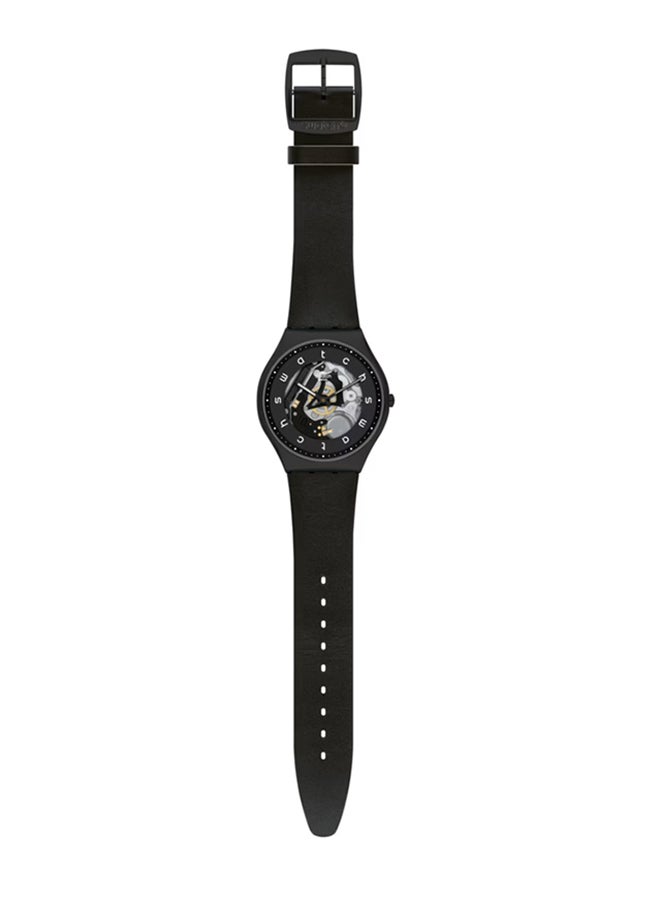 Swatch ساعة يونيكس من الفولاذ المقاوم للصدأ جلد كوارتز WHITE SIDE - Image 2