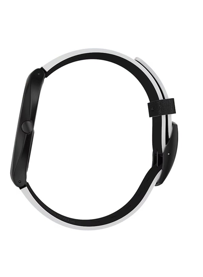 Swatch ساعة يونيكس من الفولاذ المقاوم للصدأ جلد كوارتز WHITE SIDE - Image 4