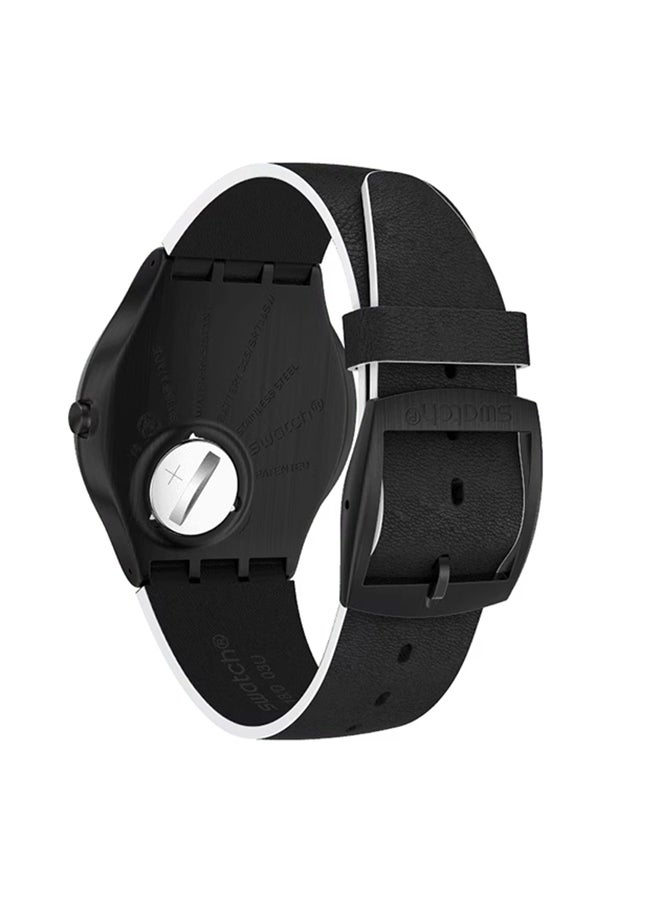 Swatch ساعة يونيكس من الفولاذ المقاوم للصدأ جلد كوارتز WHITE SIDE - Image 3