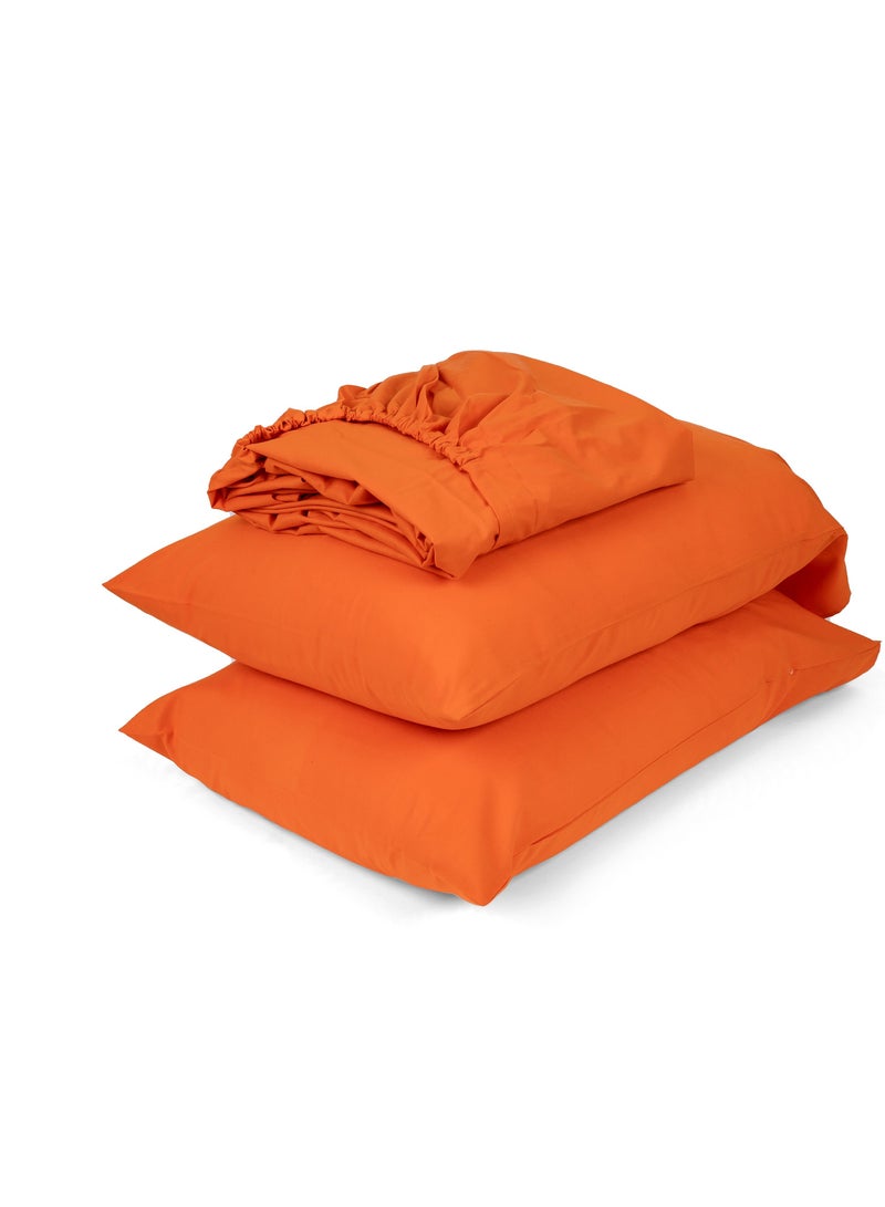 Home of linens طقم ملاءات سرير برتقالي 160×200  - Image 2