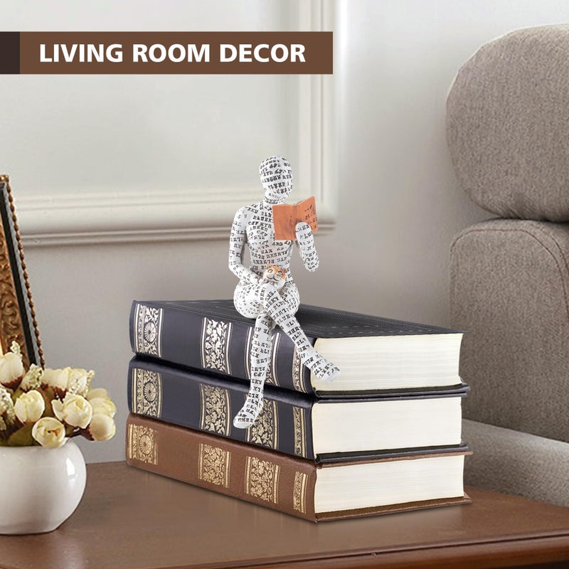 GRAPMKTG Home Decor Pulp Reading Women Thinker Statue Aesthetic Sculpture Room Decor Modern Abstract Decoration on Shelf Table Desk for Living Room Office Bedroom 6 Pack Set - Image 4