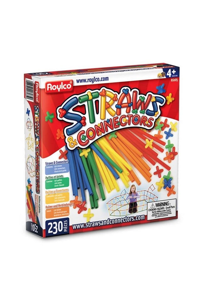 Roylco Roylco Straws and Connectors Building Kit - Pack of 230 - Colors may vary  - Image 2