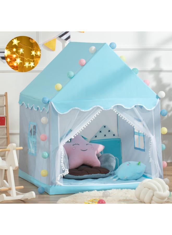 Children’s Play House Tent with Wooden Frame & Cotton Mat – 120×105×140 cm - Image 1