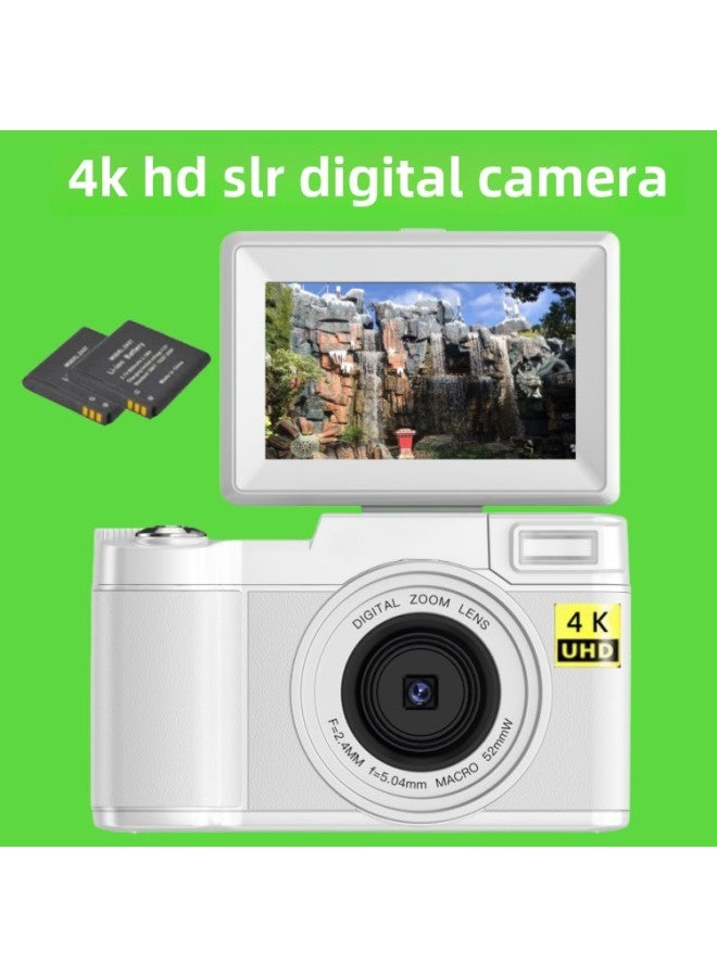 E-commerce Digital Camera Video Camera 48 Million Full HD 4K With Flip HD Screen R200S-Color:White Standard Chinese Version + Battery  - Image 1