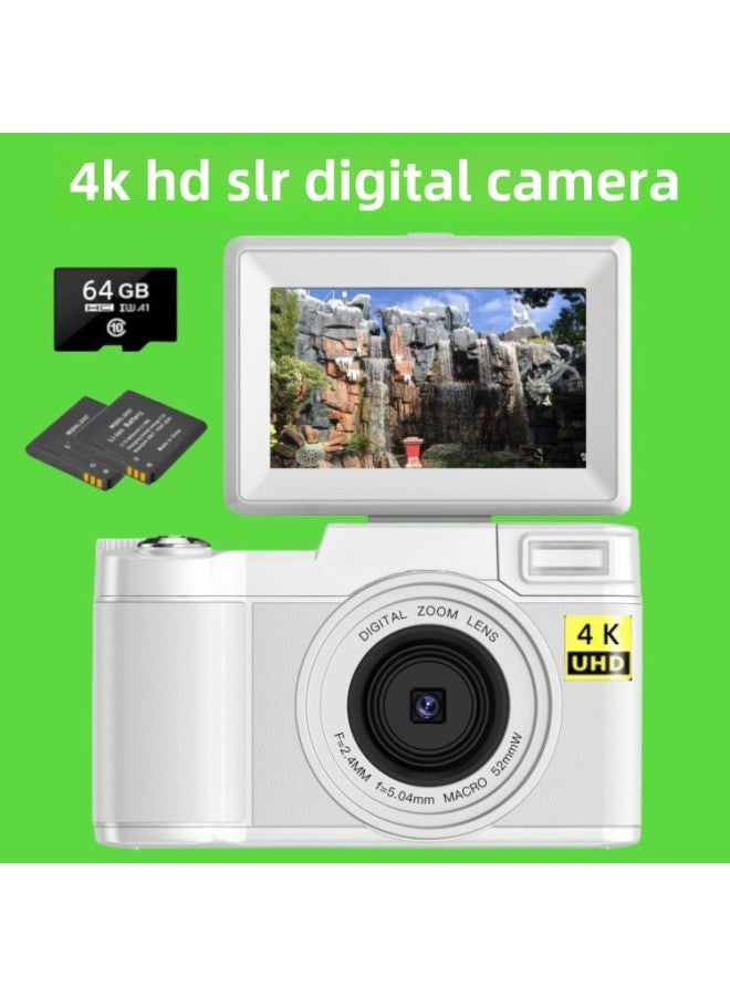 E-commerce Digital Camera Video Camera 48 Million Full HD 4K With Flip HD Screen R200S-Color:White Standard Chinese Version + Battery  - Image 3