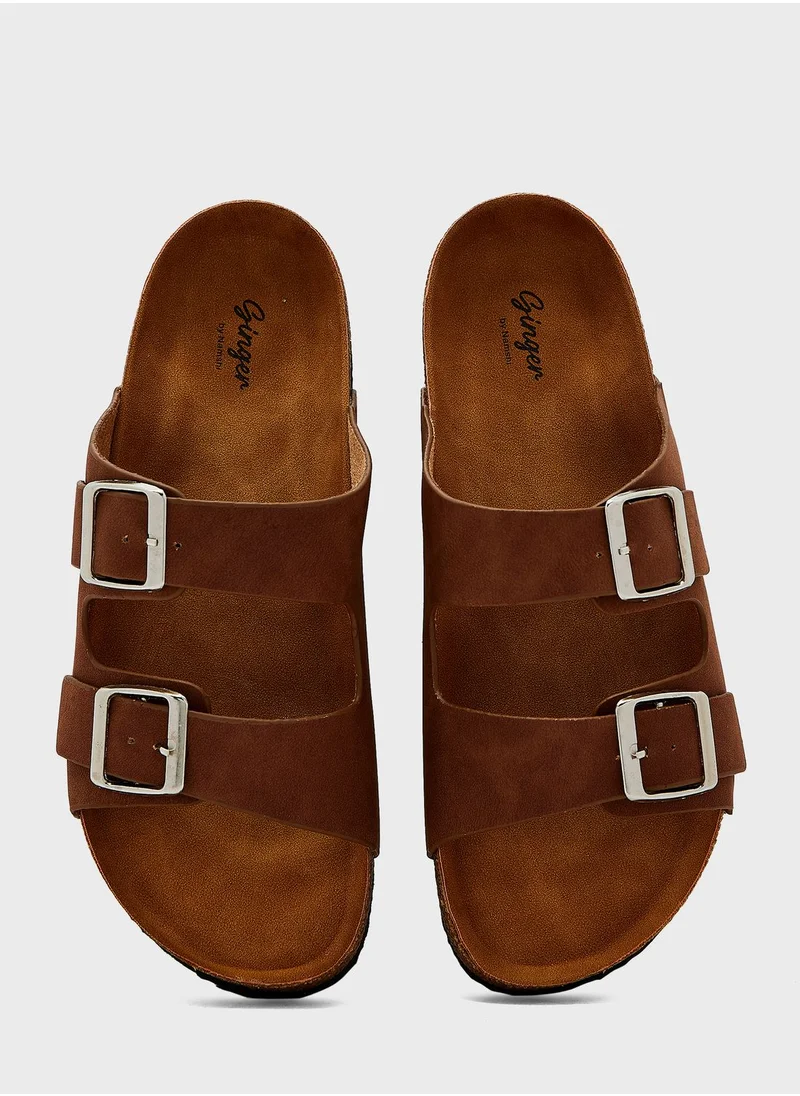 Ginger 2-Strap Adjustable Buckle Slide