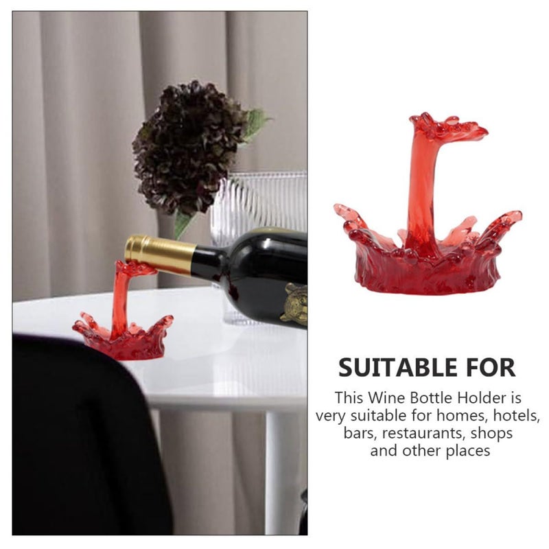 Decorative Wine Bottle Holder Stand For Living Room Dining Cabinet Red - Image 4