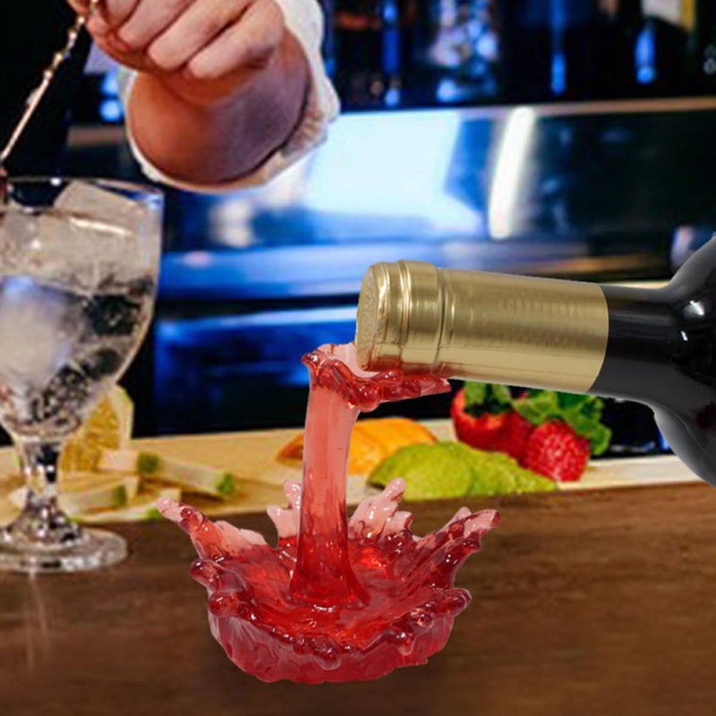 Decorative Wine Bottle Holder Stand For Living Room Dining Cabinet Red - Image 5