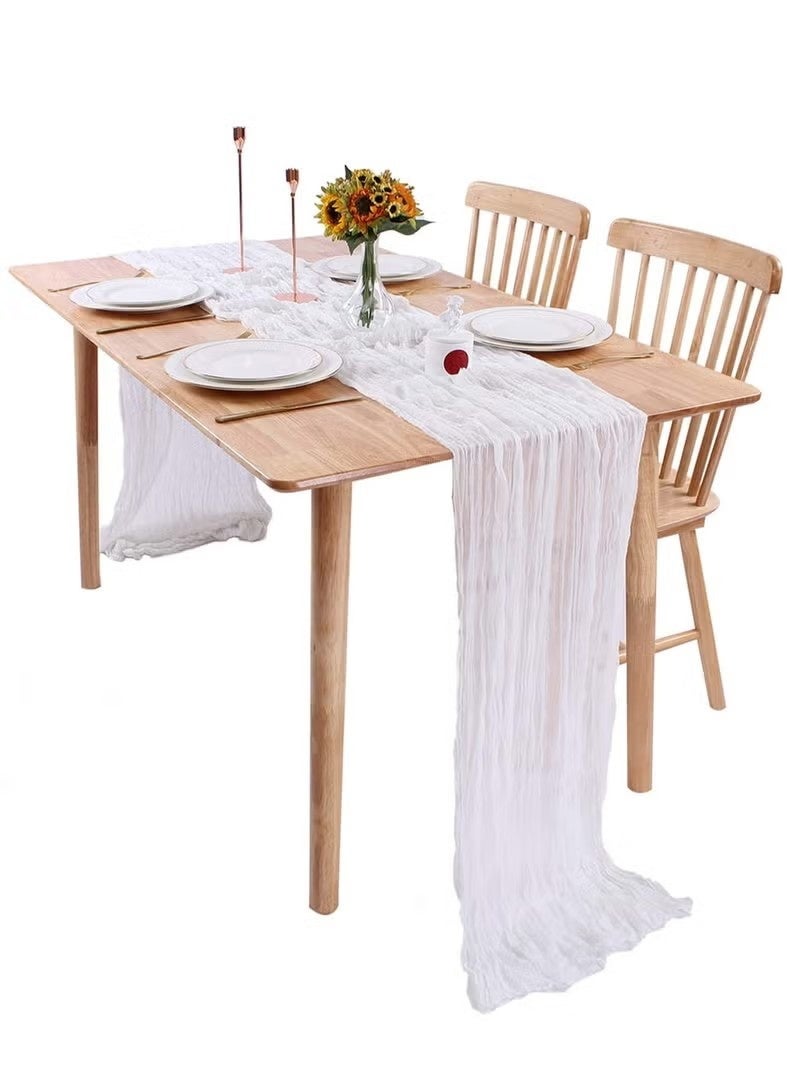 A Bohemian style wrinkled long table mat fabric, used for wedding receptions, wedding showers, holiday party decorations - Image 5