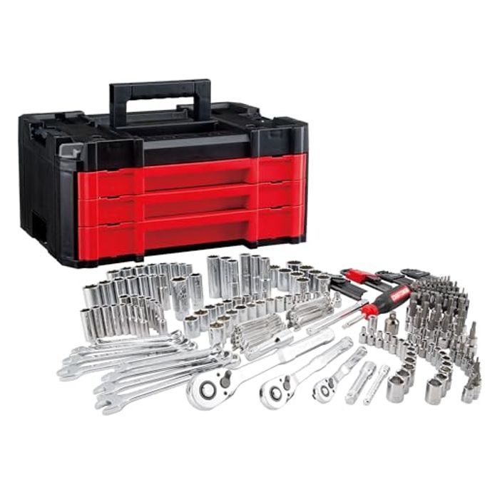CRAFTSMAN 262-Piece Mechanic Tool Set With 3-Drawer Versastack Box, Sae And Metric Socket Set, Car And Motorcycle Tool Kit With Combination Wrenches And Spark Plug Sockets (Cmmt45309) - Image 4