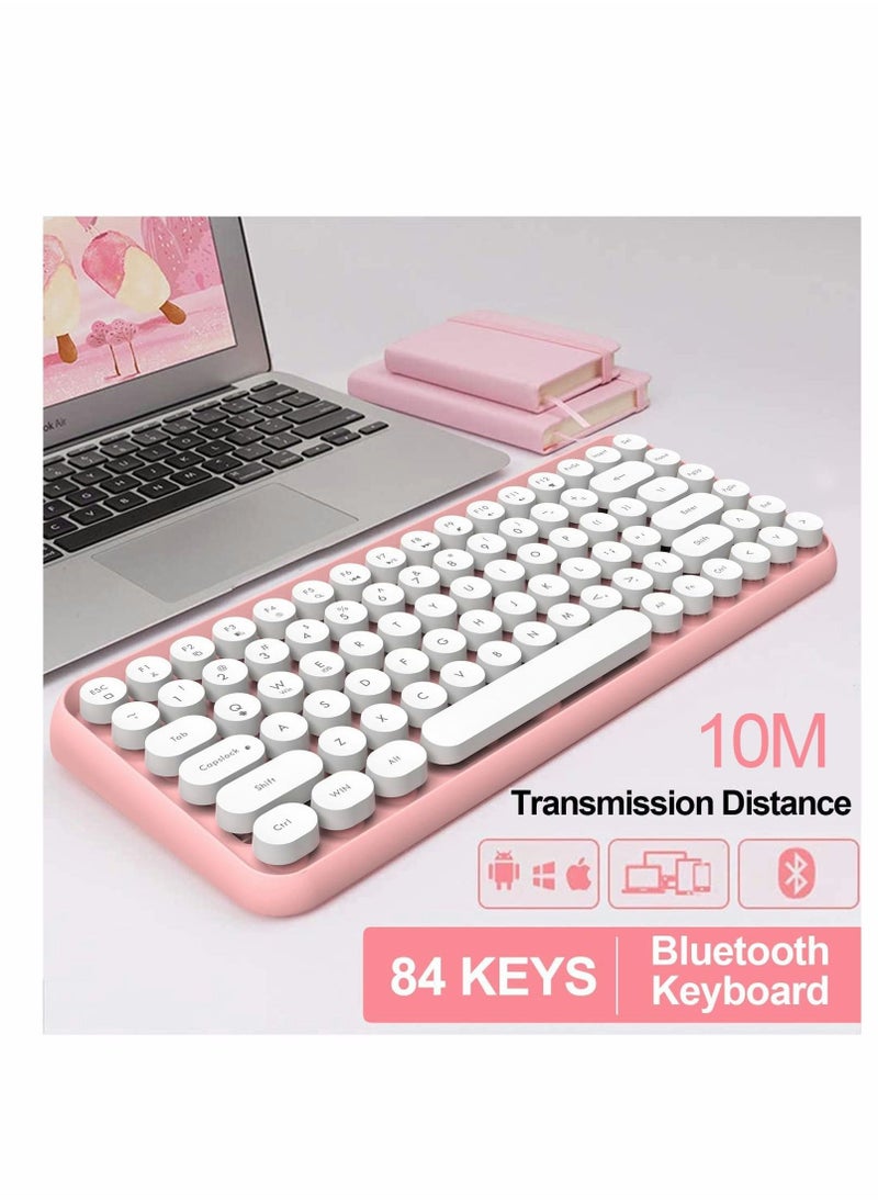 Y&D - Wireless Bluetooth Keyboard, Mini Portable 84-Key, Compatible Android, Windows, PC, Tablet - Image 1