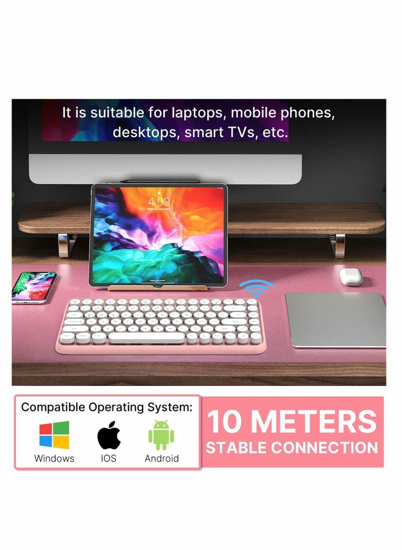Y&D - Wireless Bluetooth Keyboard, Mini Portable 84-Key, Compatible Android, Windows, PC, Tablet - Image 1