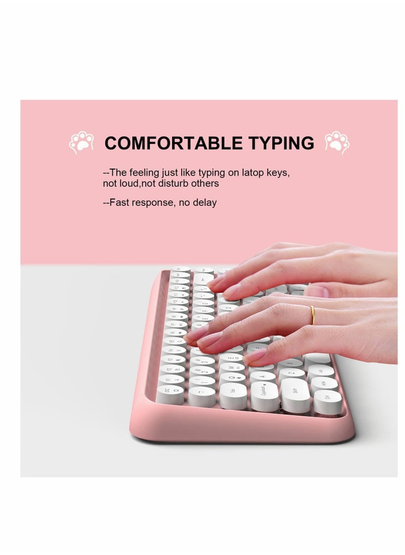 Y&D - Wireless Bluetooth Keyboard, Mini Portable 84-Key, Compatible Android, Windows, PC, Tablet - Image 1