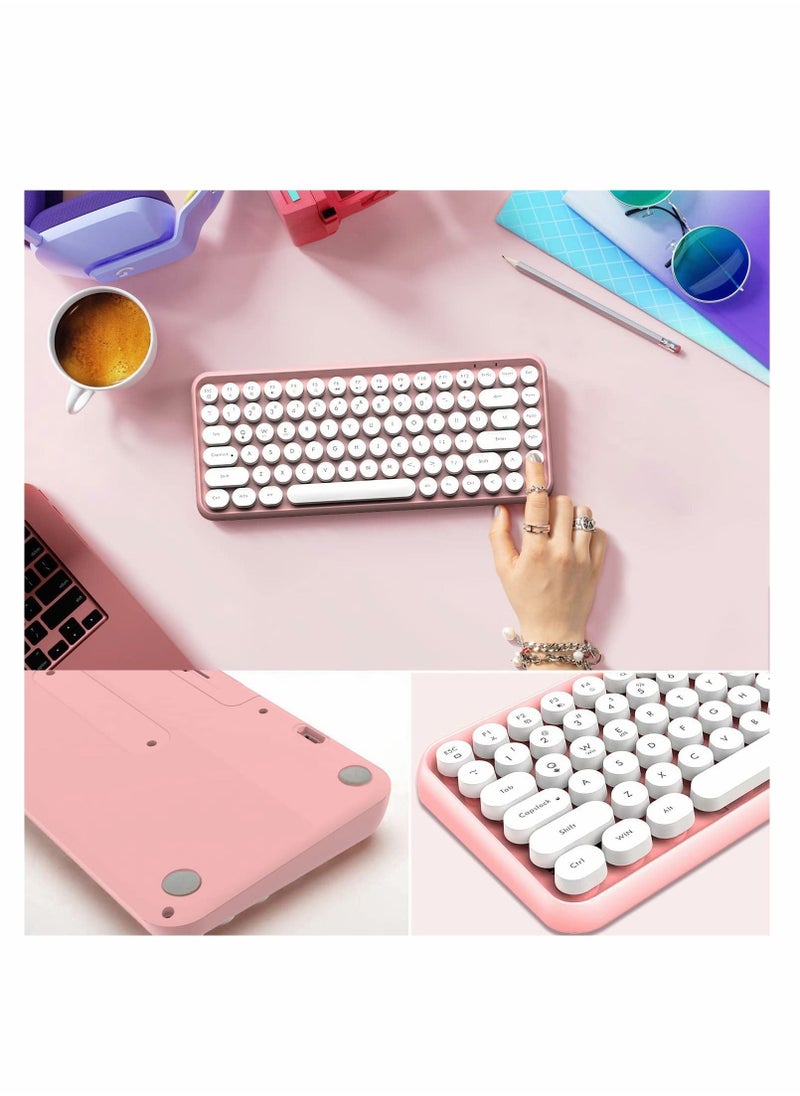 Y&D - Wireless Bluetooth Keyboard, Mini Portable 84-Key, Compatible Android, Windows, PC, Tablet - Image 1