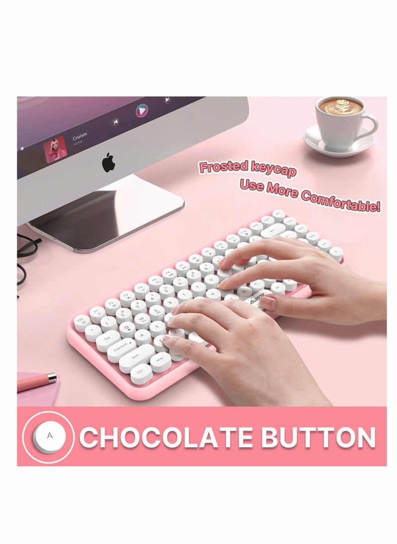 Y&D - Wireless Bluetooth Keyboard, Mini Portable 84-Key, Compatible Android, Windows, PC, Tablet - Image 1