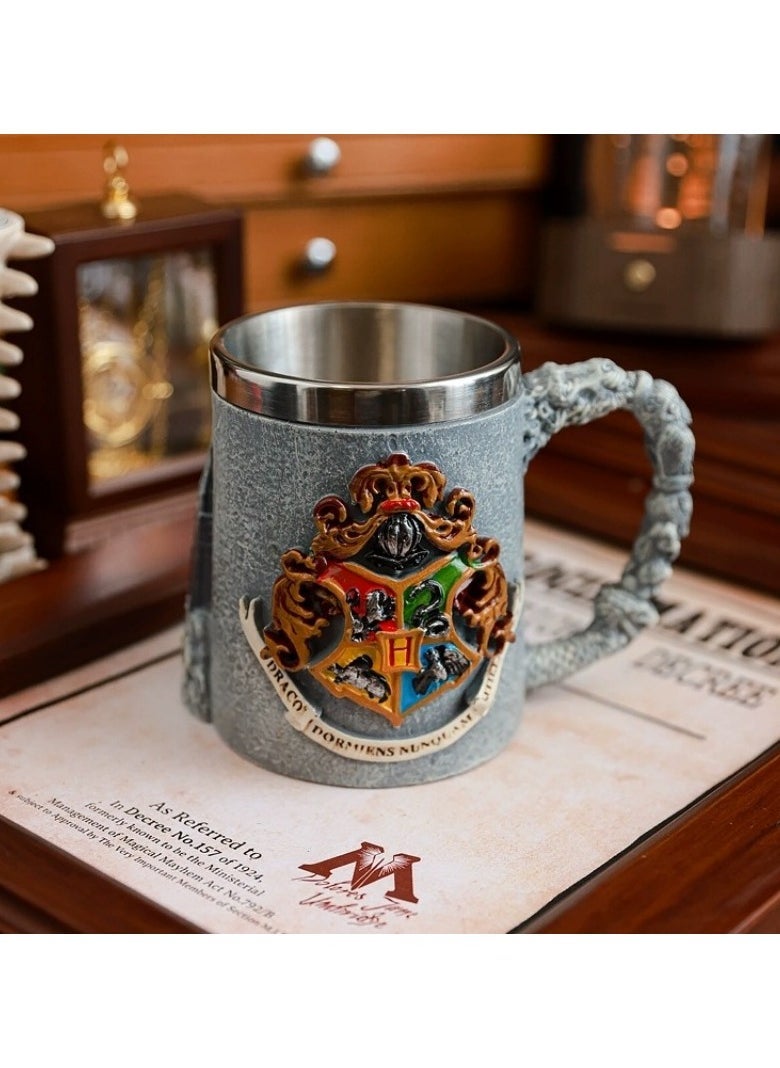 general Harry Potter - Themed Castle - Shaped Stainless Steel Mug, Magic Academy - Inspired Vintage Drinking Cup - Image 2