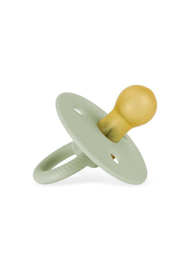 Itzy Ritzy Natural Rubber Pacifiers, Set Of 2 - Natural Rubber Newborn Pacifiers With Cherry-Shaped Nipple & Large Air Holes For Added Safety; Set Of 2 In Succulent & Agave, Ages 0 - 6 Months  - Image 2
