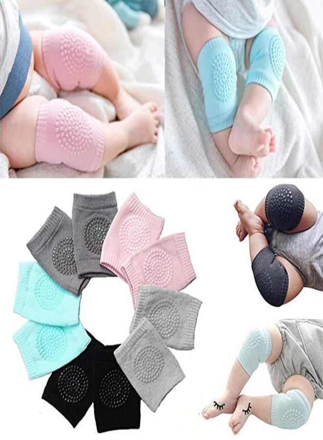 INEVER Baby Knee and Elbow Pads Protectors Toddler Leg for Crawling,Anti-Slip Padded Stretchable Elastic Cotton Soft Breathable Comfortable Knee Cap Elbow Safety Protector,Multicolor (Pack of 3) - Image 2