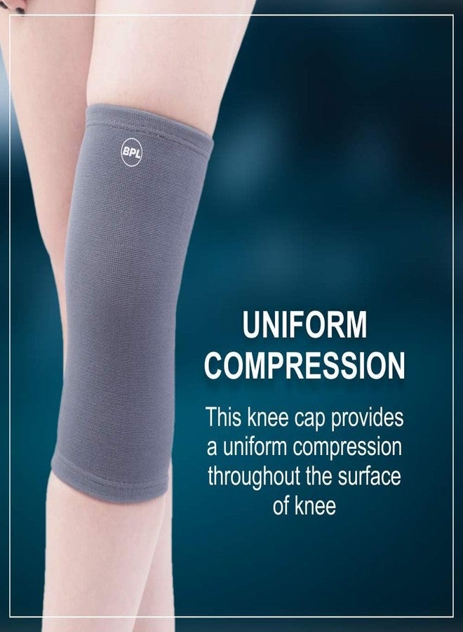 BPL Medical Technologies OrthoCare Nylon Knee Support, Knee Caps, Knee Brace For Knee Pain Relief Products, Knee Pad Leg Sleeves, Gym Squats Knee Belt Knee Support For Men and Women - Grey - XL - Image 5