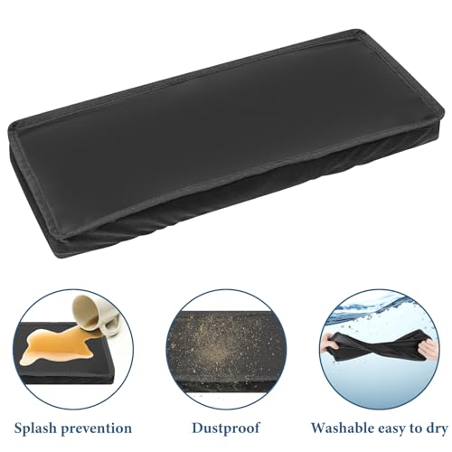 Geekria Tenkeyless TKL Keyboard Dust Cover, Soft Silicone Keyboard Cover for 80% 87 Key Computer Mechanical Gaming Keyboard, Compatible with Logitech G915 TKL (Black) - Image 3