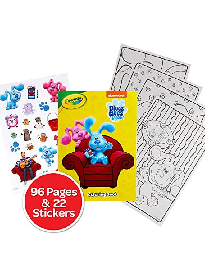 Crayola Blues Clues Coloring Book With Stickers Gift For Kids 96 Pages Ages 3 4 5 6 - Image 2