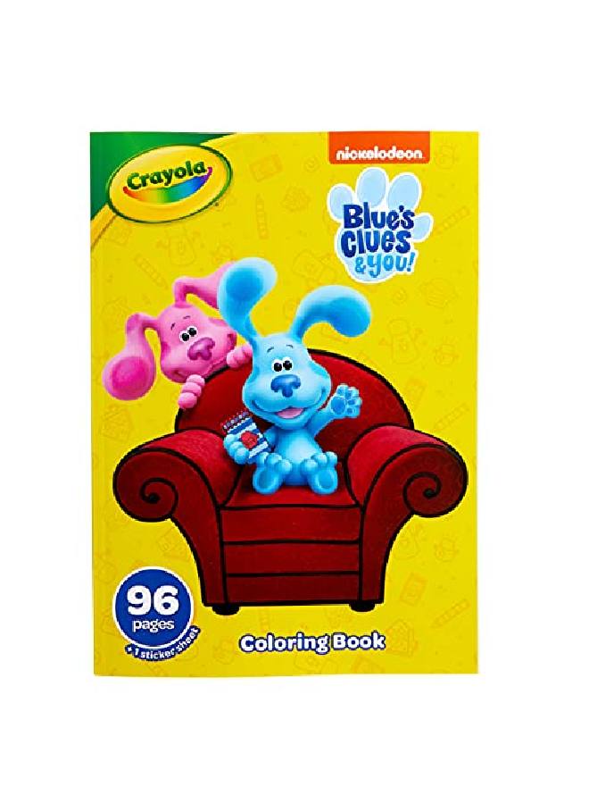 Crayola Blues Clues Coloring Book With Stickers Gift For Kids 96 Pages Ages 3 4 5 6 - Image 1